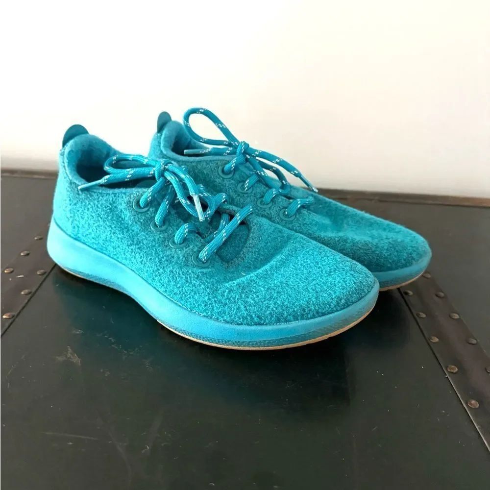 Allbirds wool runner womens size 8 teal merino wool sneaker shoe